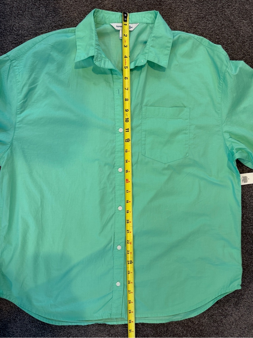 NWT Bright Mint boyfriend Button-Up Shirt - Picture 5 of 9